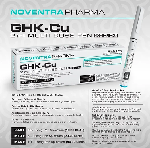 Noventra Pharma GHK-Cu 50mg Pen Pre-Filled Pen packaging