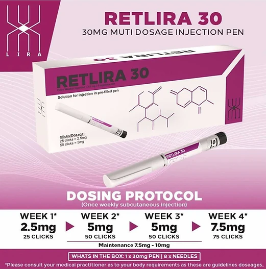 UPA Retlira 30 Retatrutide 30mg Pen Pre-Filled Pen packaging
