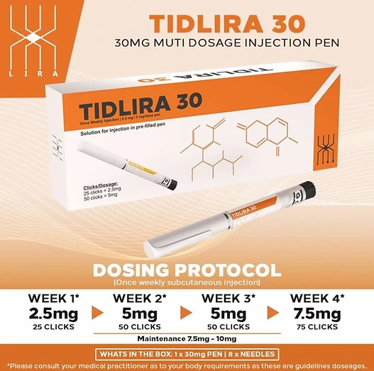 UPA Tidlira 30 Tirzepatide 30mg Pen Pre-Filled Pen packaging